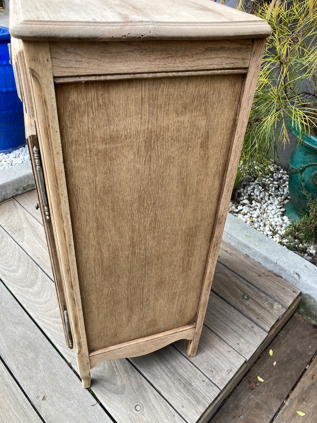 Petit buffet chêne maison de campagne  meuble vintage relooke en bois massif