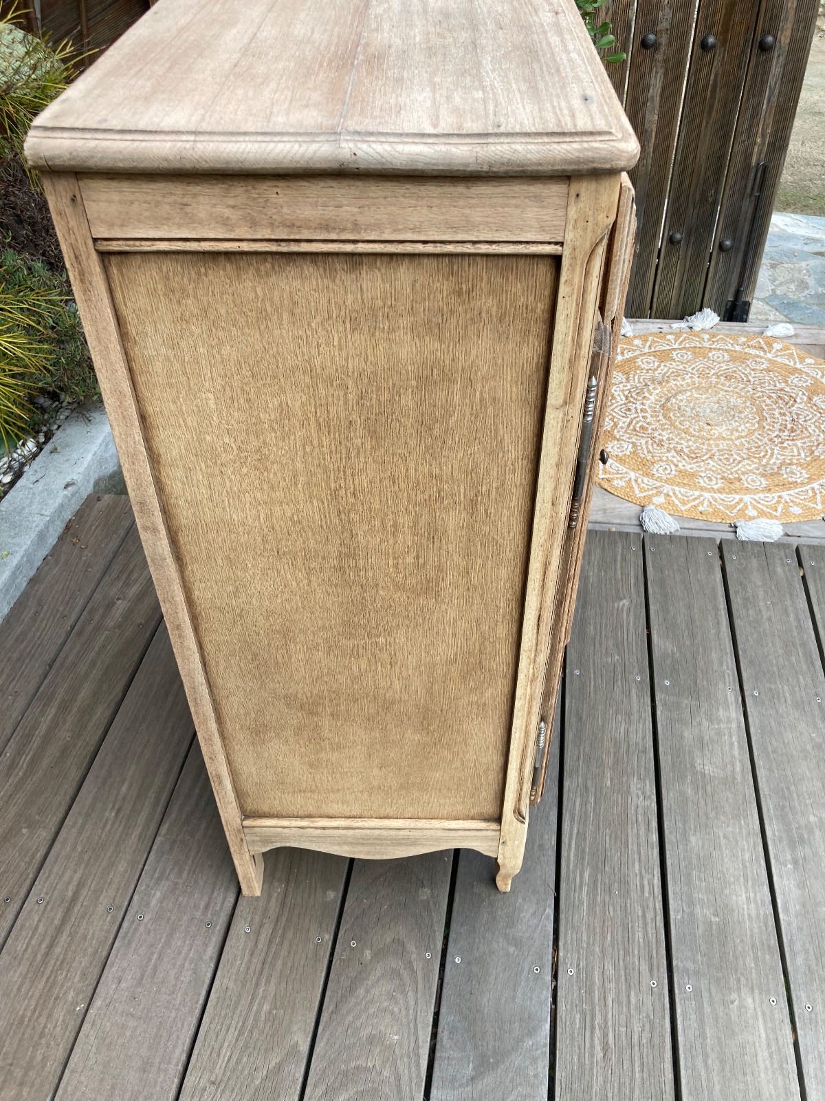 Petit buffet chêne maison de campagne  meuble vintage relooke en bois massif