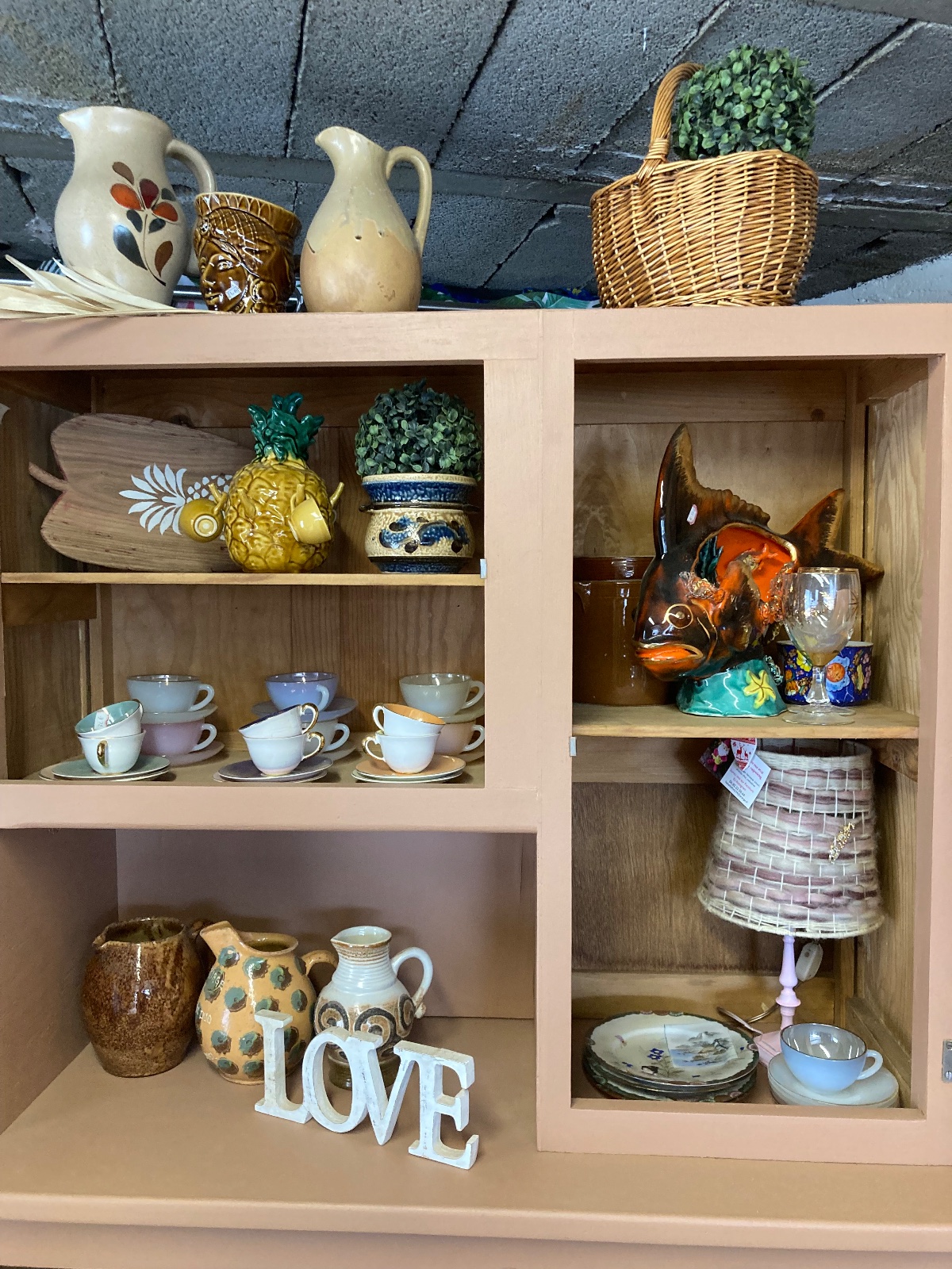 Buffet MADO  BOHEME terracotta rotin  meuble vintage relooke en bois massif