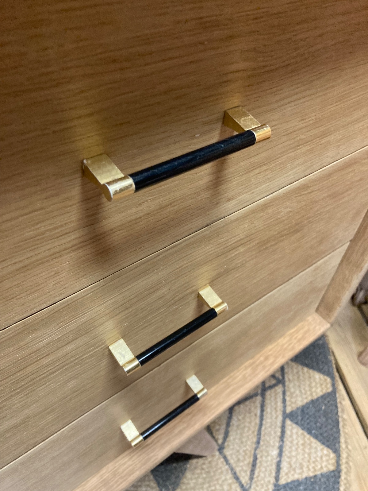 Petite enfilade / commode ligne scandinave pieds compas  meuble vintage relooke en bois massif