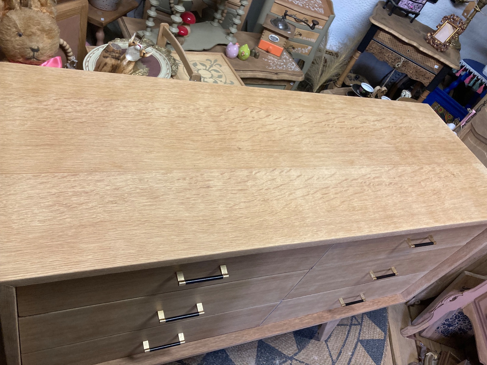 Petite enfilade / commode ligne scandinave pieds compas  meuble vintage relooke en bois massif