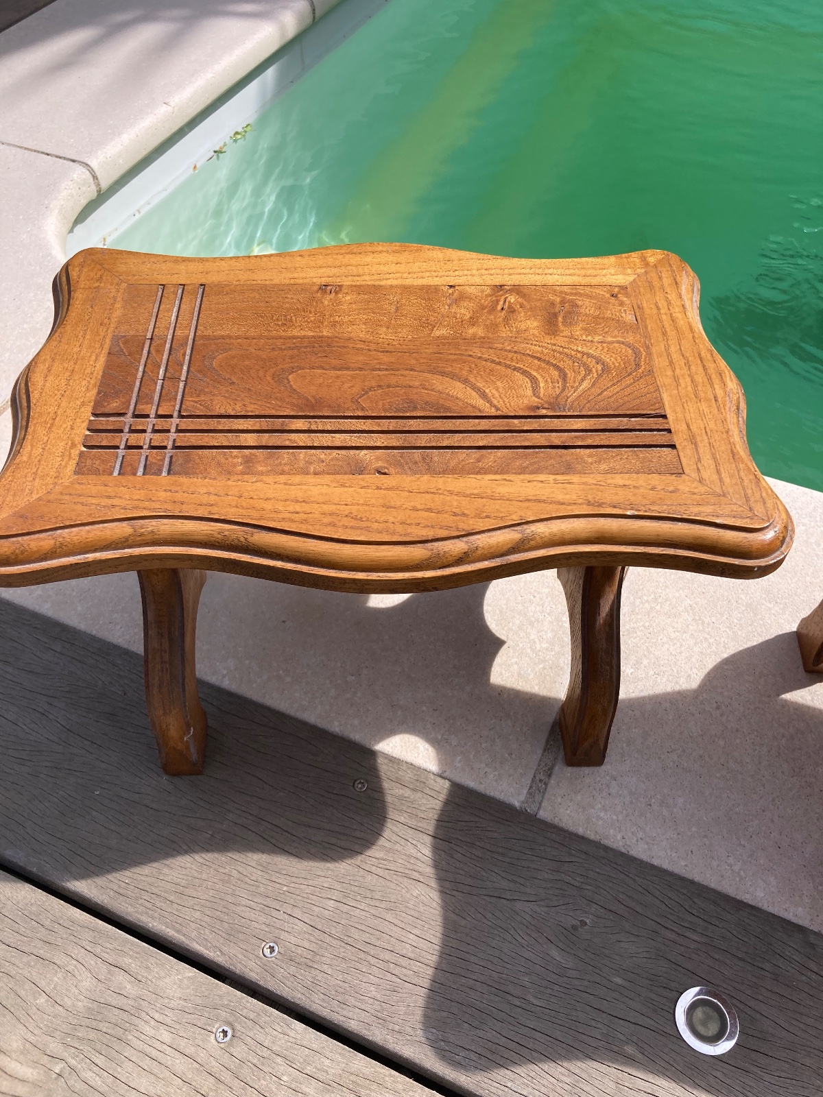 Lot de 2 tabourets chene jolie ment sculptés  meuble vintage relooke en bois massif