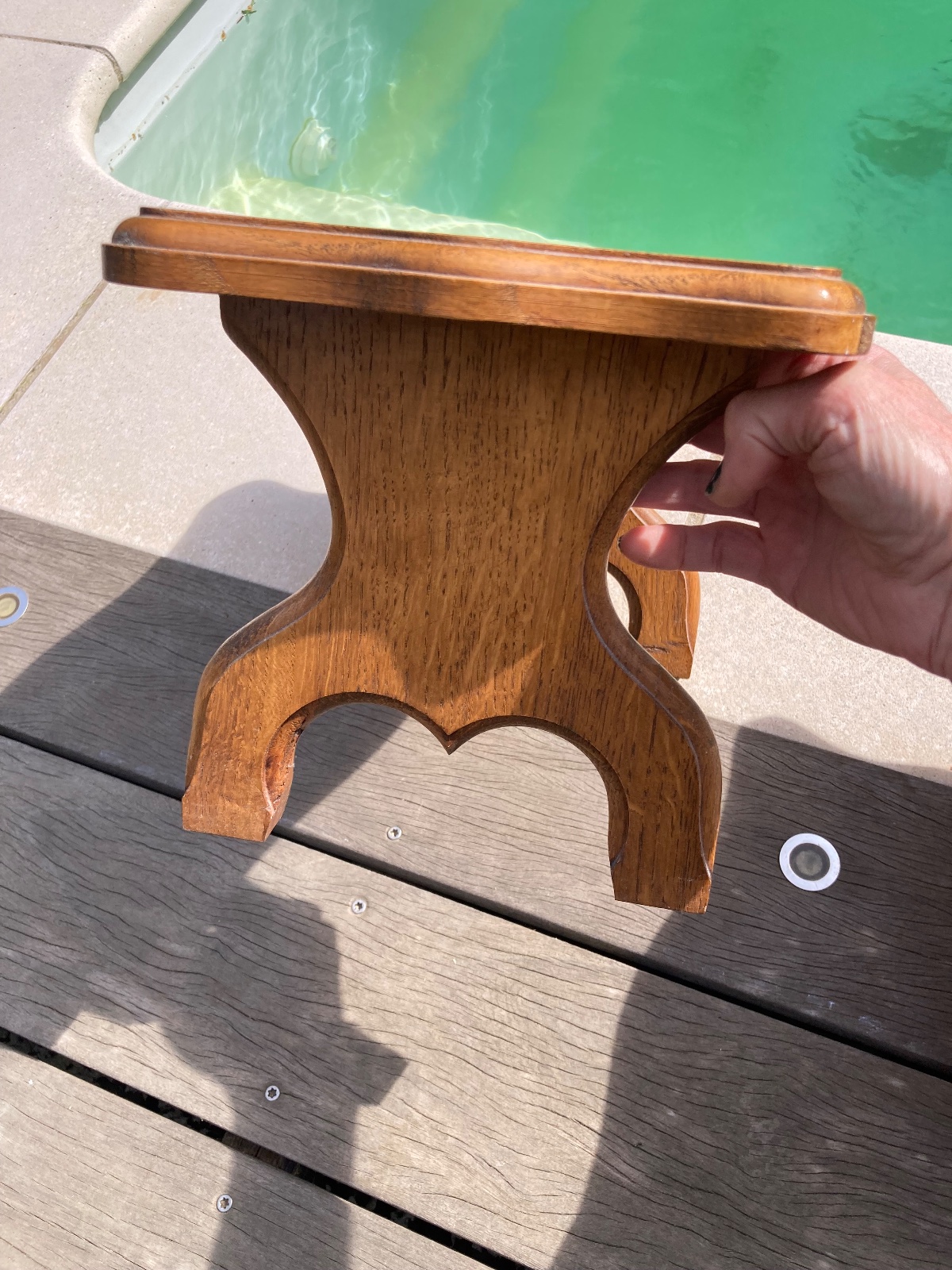 Lot de 2 tabourets chene jolie ment sculptés  meuble vintage relooke en bois massif
