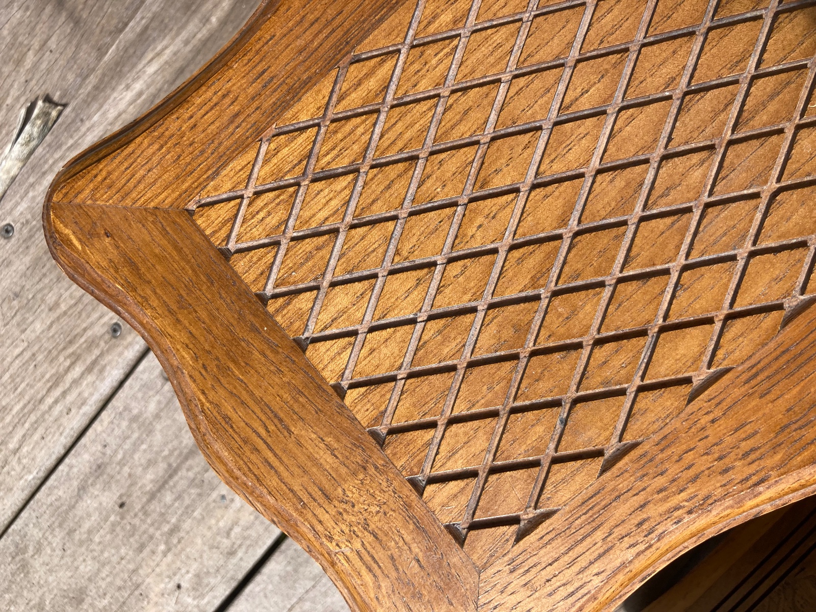 Lot de 2 tabourets chene jolie ment sculptés  meuble vintage relooke en bois massif