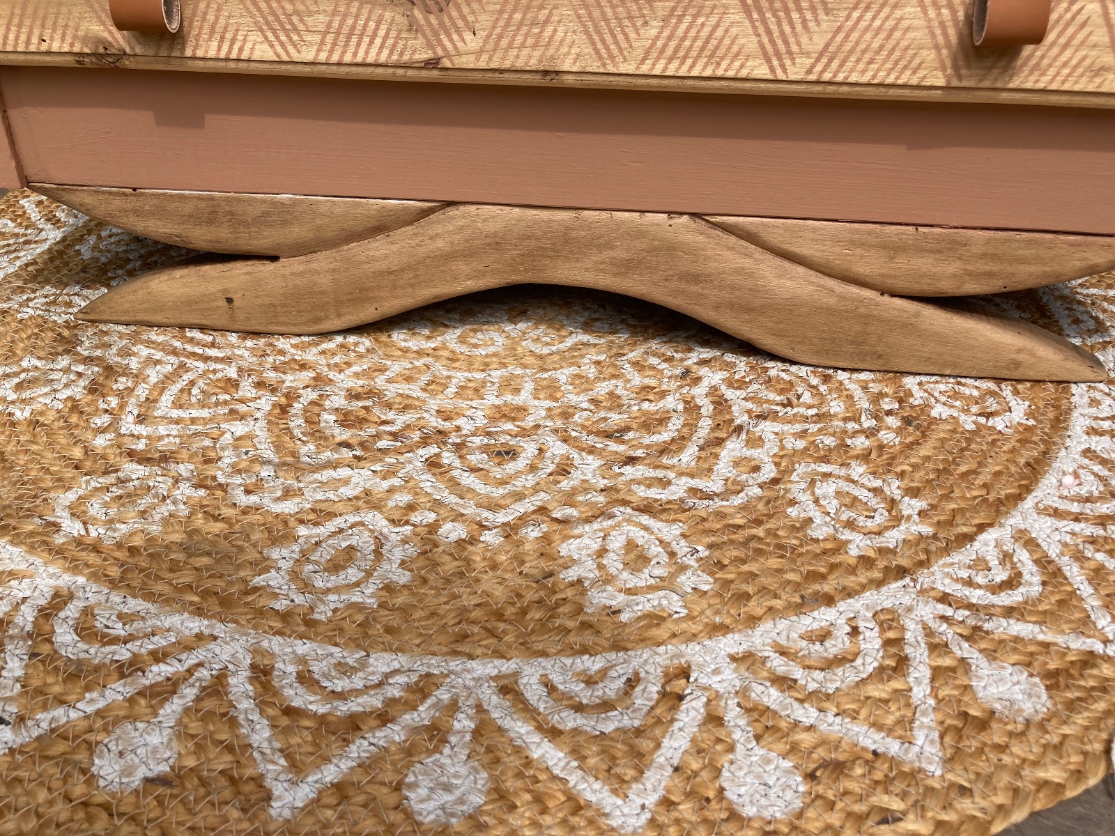 Commode pied moustache ART DÉCO relookee boheme meuble vintage relooke en bois massif