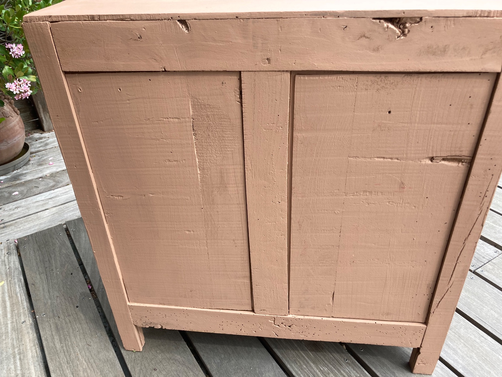 Commode pied moustache ART DÉCO relookee boheme meuble vintage relooke en bois massif