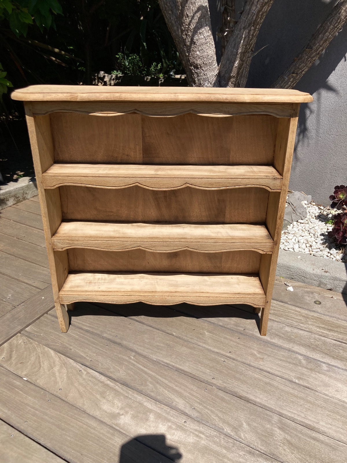 Petit bibus chene massif ou bibliothèque compacte  meuble vintage relooke en bois massif